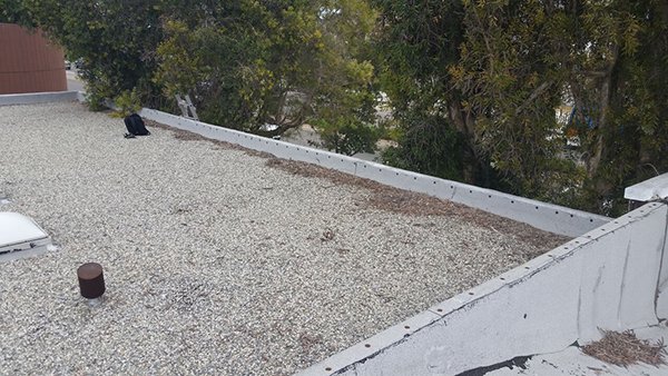 Old roof before Single Ply replacement